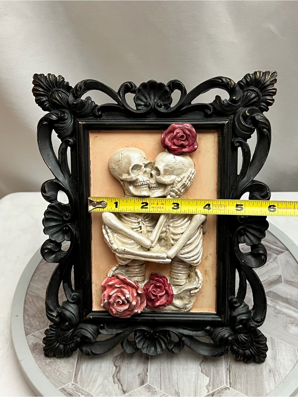 Ashland Dark Romance Skeleton Couple Roses Gothic Halloween Tabletop Décor - Picture 8 of 9